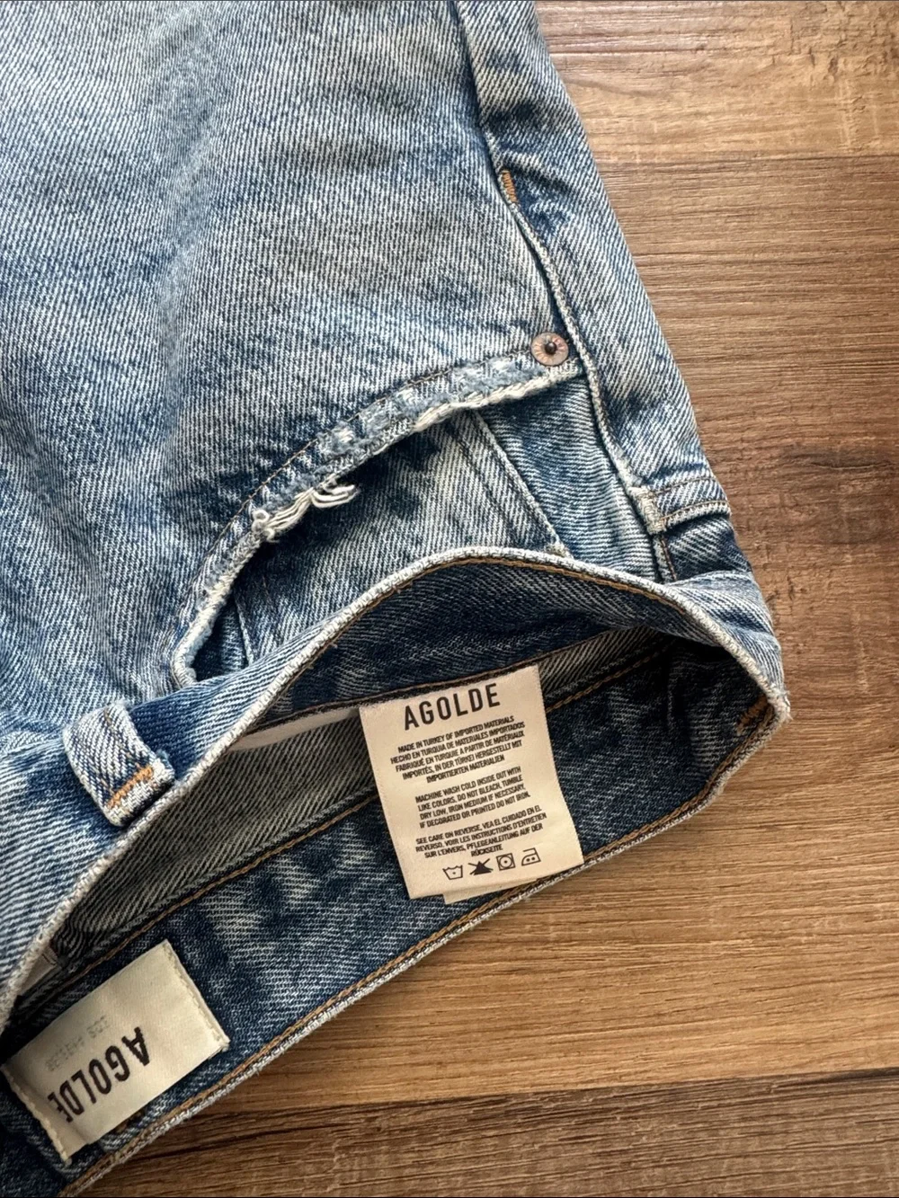 Agolde Parker Long Vintage Shorts 26